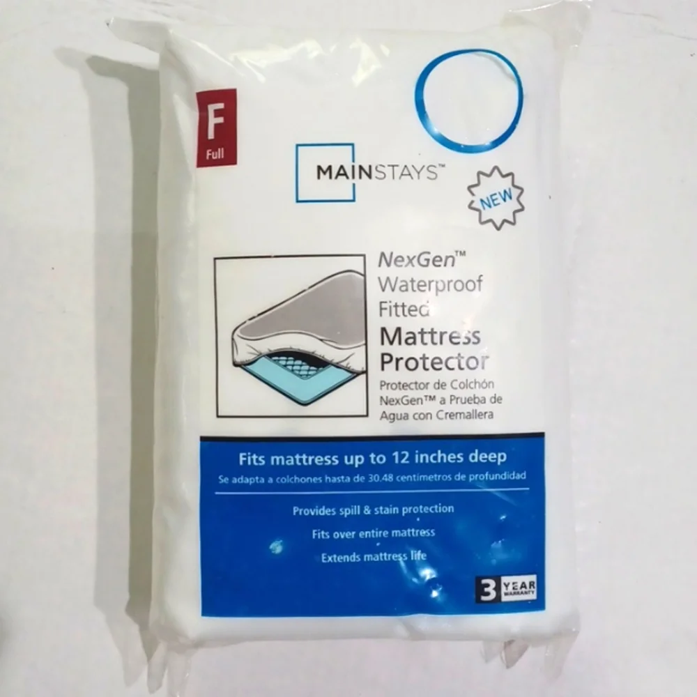 Mainstays Waterproof Fitted Mattress Protector Size Full
